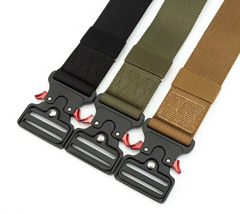 50mm Wide Men's Tactical Belt Riggers Heavy-Duty Quick-Release Fashion Jeans Belt for Men Designer Cinturones De Moda