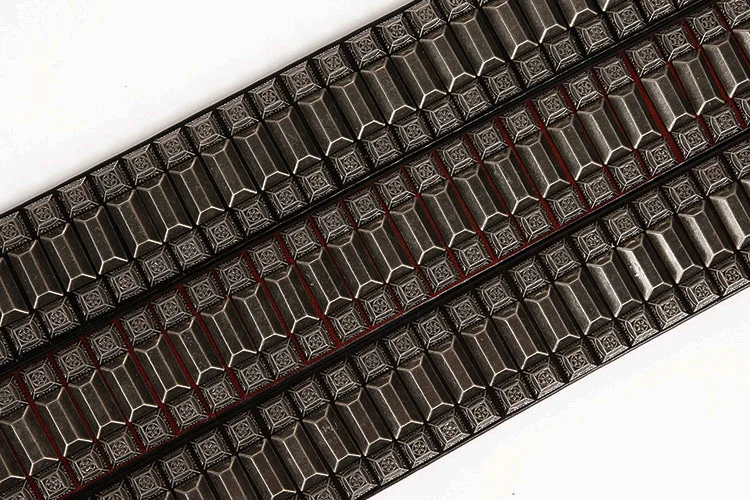 Genuine Leather Belt New Cowboy Motorcycle Jeans Heavy Metal Rivet Belts For Men Punk Rock Male Strap Ceinture Homme
