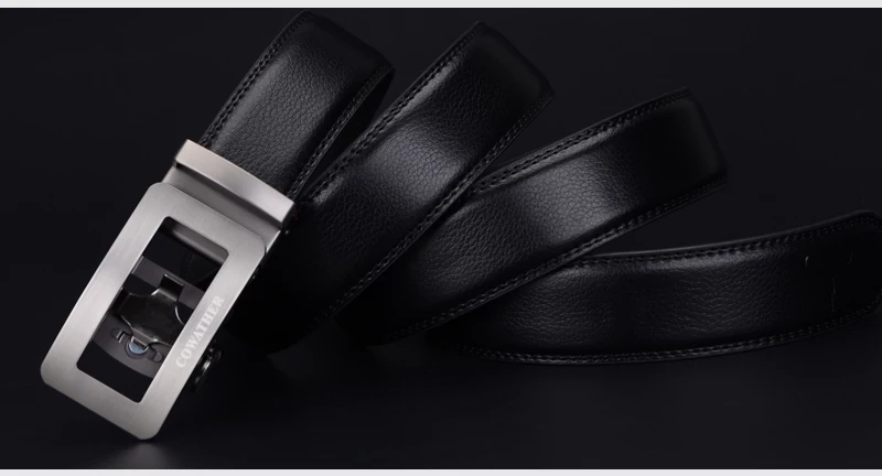 COWATHER 2021 luxury belts for men cow genuine leather male strap automatic buckle belt newest fashion design original brand