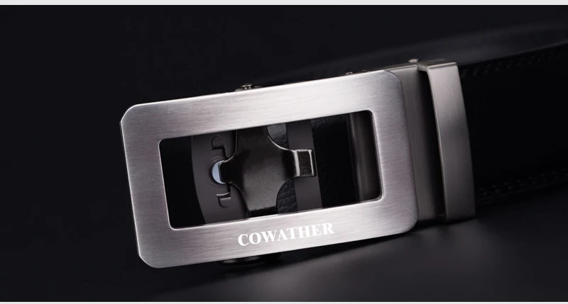 COWATHER 2021 luxury belts for men cow genuine leather male strap automatic buckle belt newest fashion design original brand