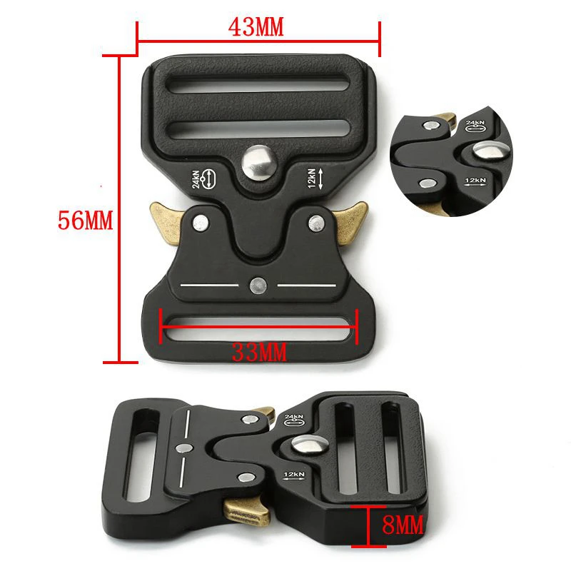 32mm Wide Heavy Duty Military Tactical Belt for Men And Women with Quick Release Alloy Buckle Adjustable Nylon Webbing Work Belt