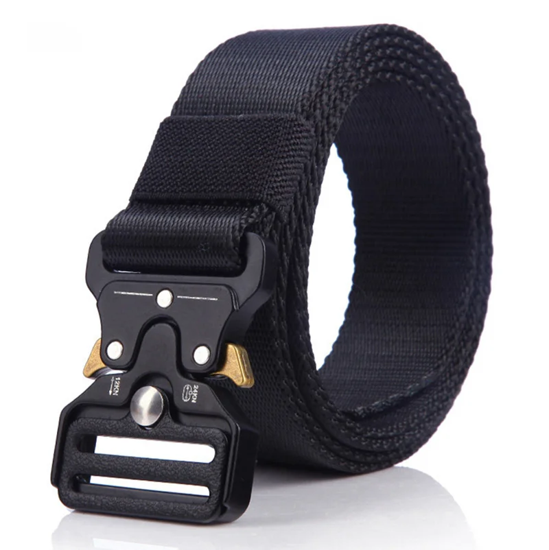 32mm Wide Heavy Duty Military Tactical Belt for Men And Women with Quick Release Alloy Buckle Adjustable Nylon Webbing Work Belt