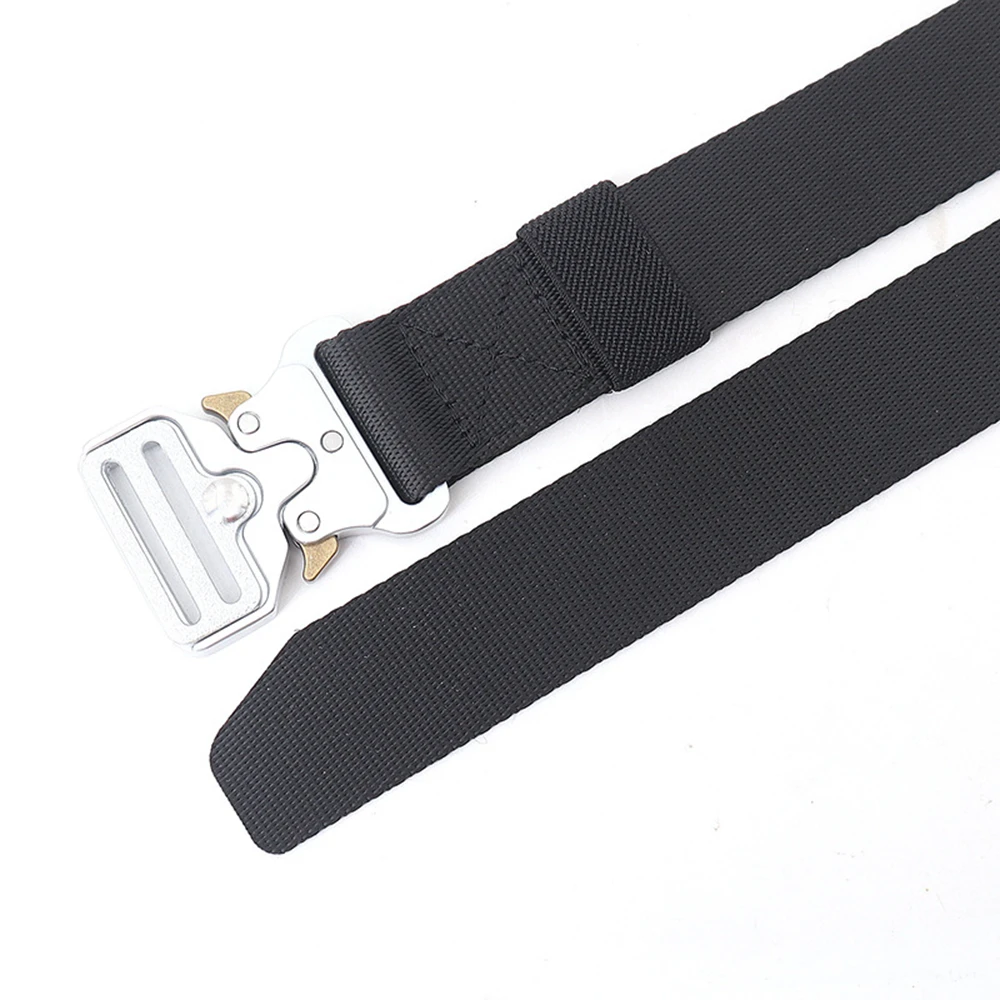 32mm Wide Heavy Duty Military Tactical Belt for Men And Women with Quick Release Alloy Buckle Adjustable Nylon Webbing Work Belt