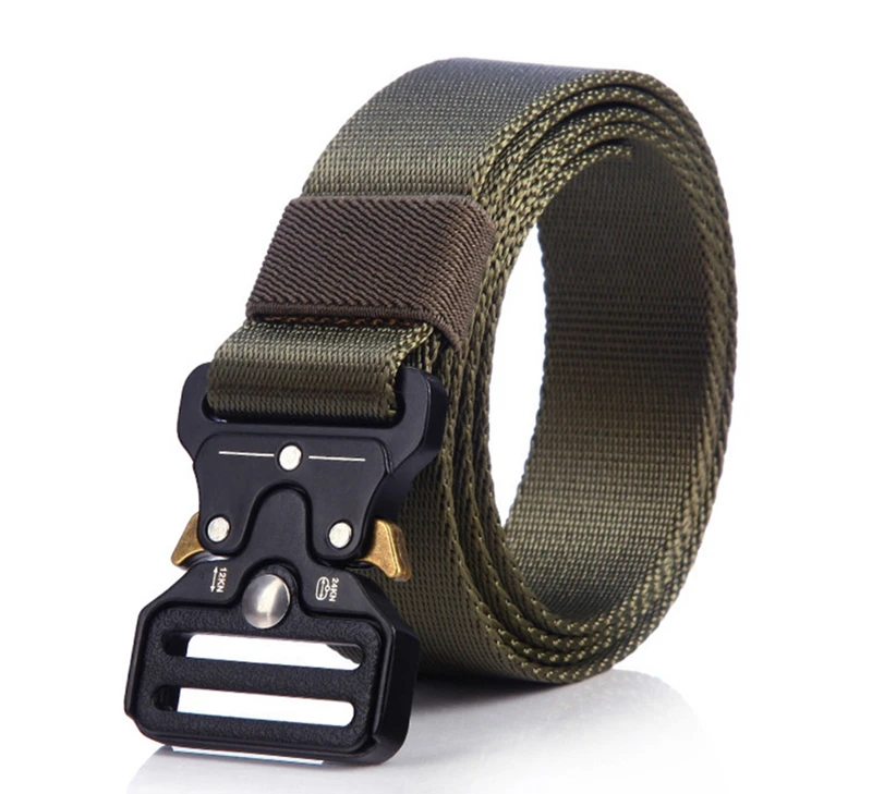 32mm Wide Heavy Duty Military Tactical Belt for Men And Women with Quick Release Alloy Buckle Adjustable Nylon Webbing Work Belt
