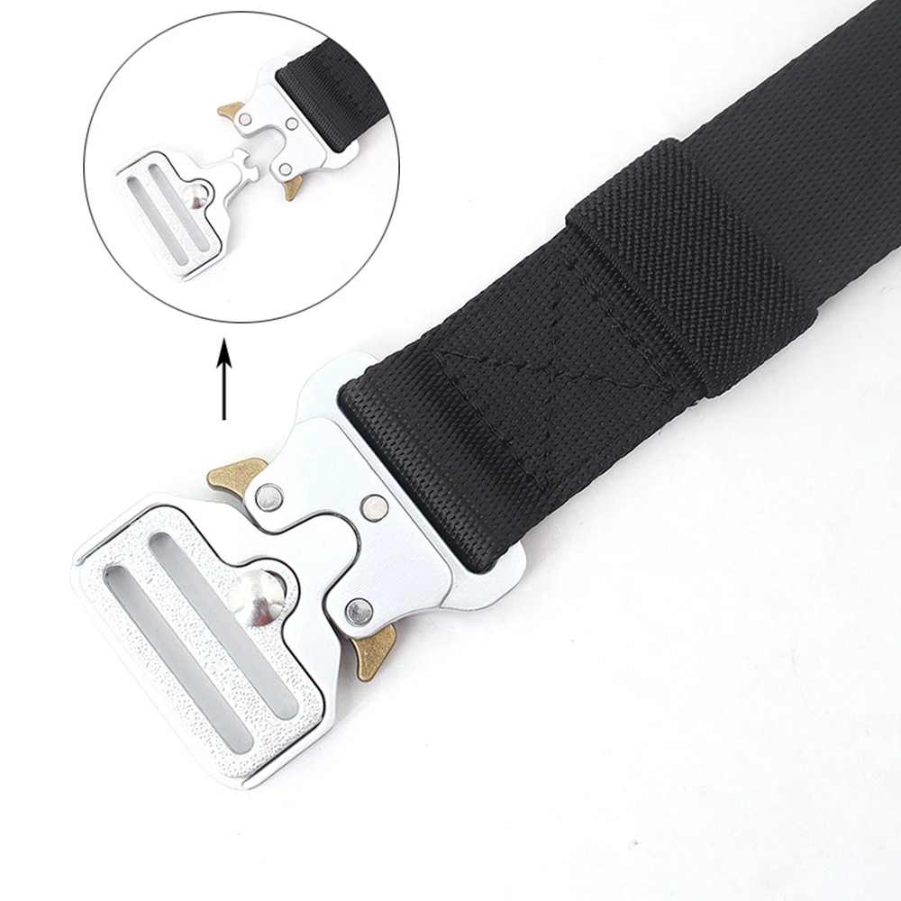 32mm Wide Heavy Duty Military Tactical Belt for Men And Women with Quick Release Alloy Buckle Adjustable Nylon Webbing Work Belt