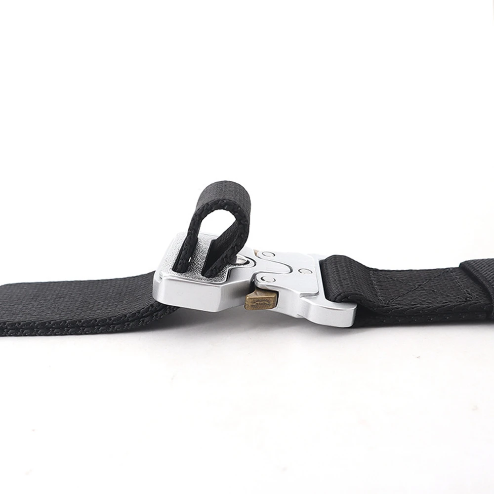 32mm Wide Heavy Duty Military Tactical Belt for Men And Women with Quick Release Alloy Buckle Adjustable Nylon Webbing Work Belt