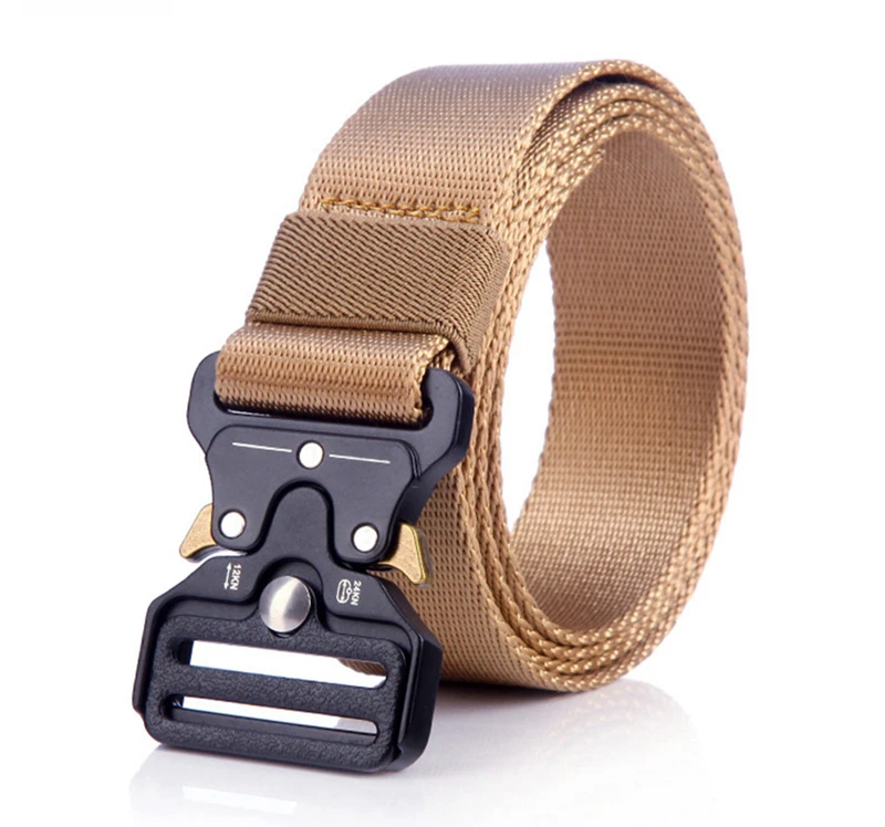 32mm Wide Heavy Duty Military Tactical Belt for Men And Women with Quick Release Alloy Buckle Adjustable Nylon Webbing Work Belt