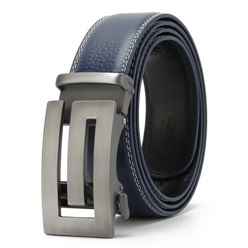 Belts Men Automatic Buckle Design Genuine Leather Belt For Men Luxury Leather Men's High Quality Male belt 110-130cm