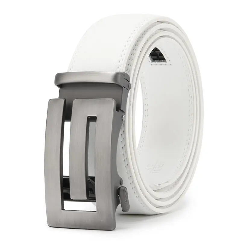 Belts Men Automatic Buckle Design Genuine Leather Belt For Men Luxury Leather Men's High Quality Male belt 110-130cm