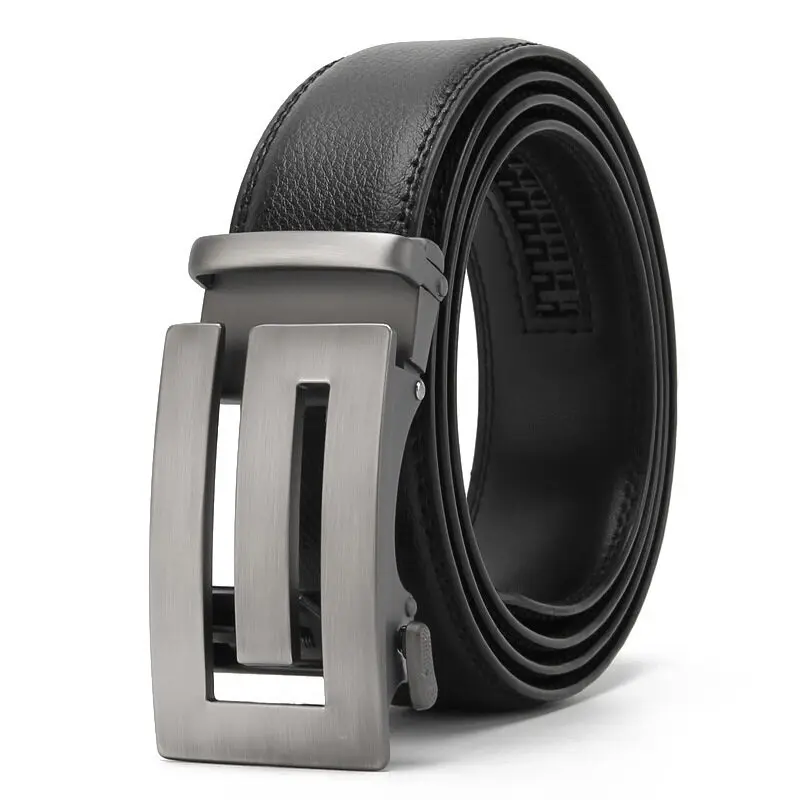 Belts Men Automatic Buckle Design Genuine Leather Belt For Men Luxury Leather Men's High Quality Male belt 110-130cm