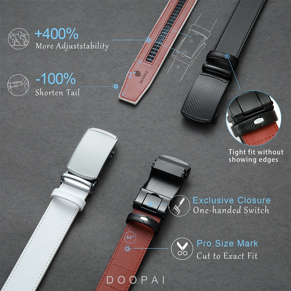2025 Alloy Automatic Buckle Fashion Belt Genuine Leather Luxury Belts Minimalist Youth Waistband High Quality Women Men Gifts