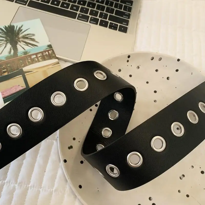1pcs Punk Style Design Sense Wide Belt Female Y2k Personality Advanced Sense With Skirt Jeans Belt PU Leather Belt Accessories