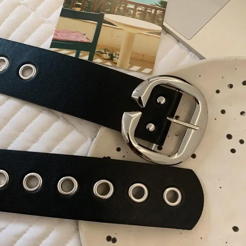 1pcs Punk Style Design Sense Wide Belt Female Y2k Personality Advanced Sense With Skirt Jeans Belt PU Leather Belt Accessories