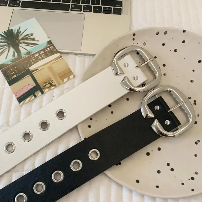 1pcs Punk Style Design Sense Wide Belt Female Y2k Personality Advanced Sense With Skirt Jeans Belt PU Leather Belt Accessories