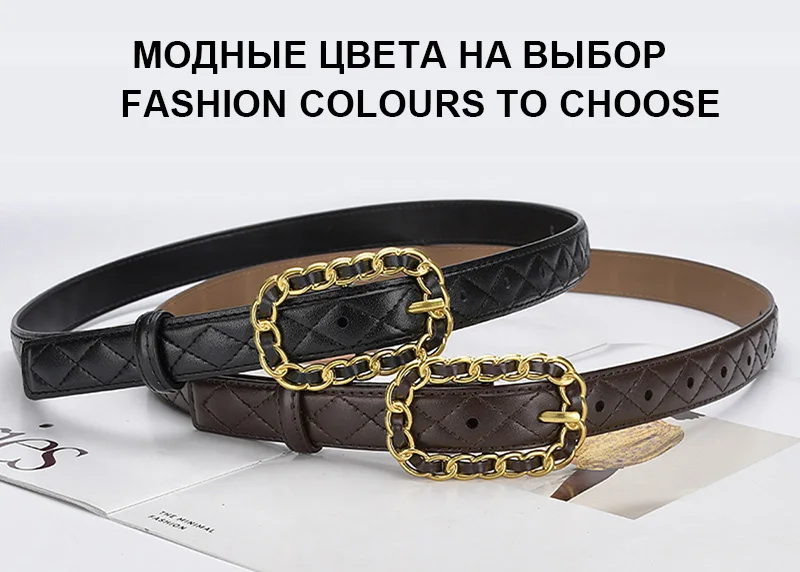 Women Belts Many Colurs Optional Genuine Leather Fashion Women's Pin Buckle Belt 2.3cm Wide Female Accessories 2022 FSA299