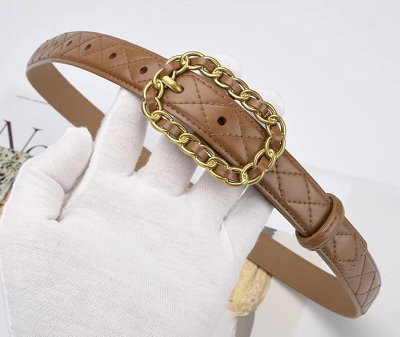 Women Belts Many Colurs Optional Genuine Leather Fashion Women's Pin Buckle Belt 2.3cm Wide Female Accessories 2022 FSA299