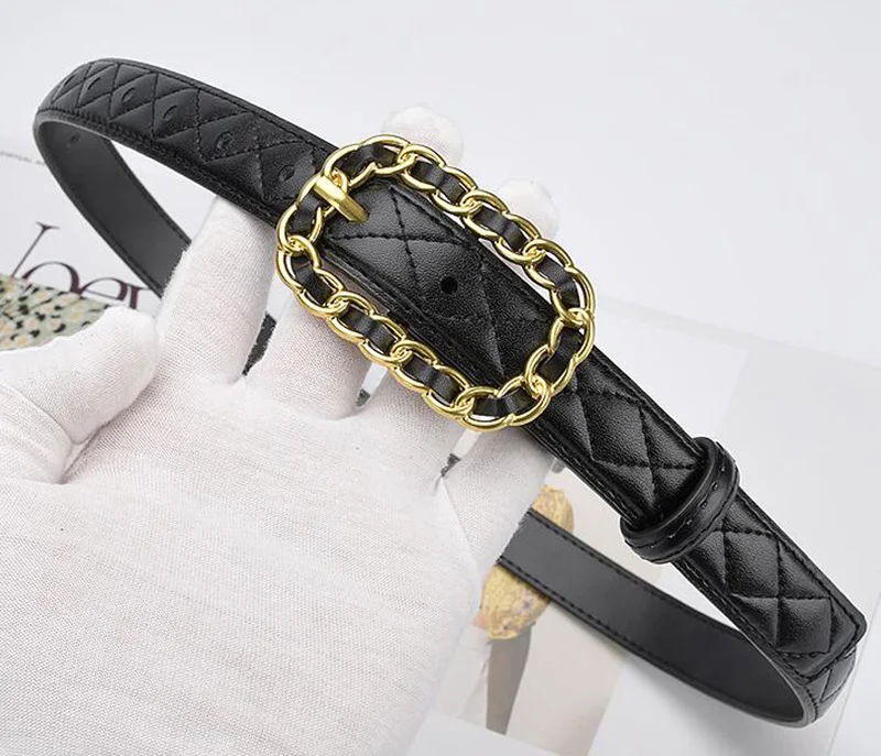 Women Belts Many Colurs Optional Genuine Leather Fashion Women's Pin Buckle Belt 2.3cm Wide Female Accessories 2022 FSA299