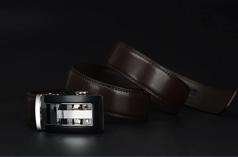 COWATHER 2021 Genuine Leather belts for men High quality brown black color metal automatic buckle Strap male Jeans cowboy CZ045