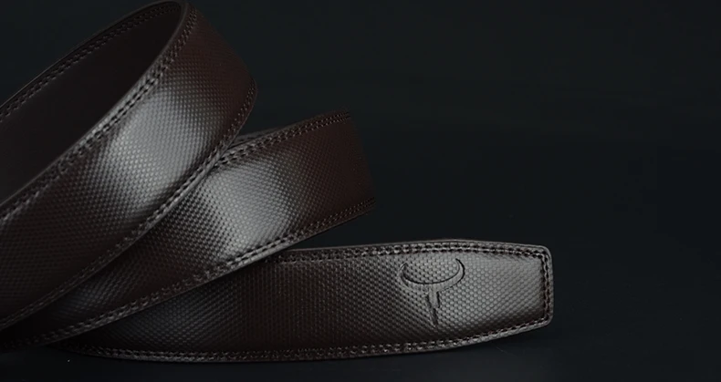 COWATHER 2021 Genuine Leather belts for men High quality brown black color metal automatic buckle Strap male Jeans cowboy CZ045