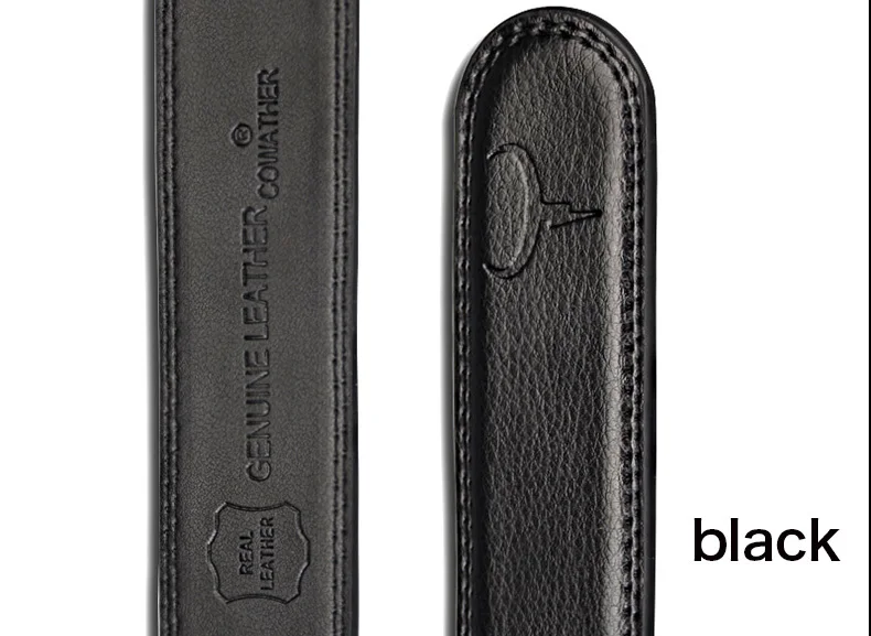 COWATHER 2021 Genuine Leather belts for men High quality brown black color metal automatic buckle Strap male Jeans cowboy CZ045