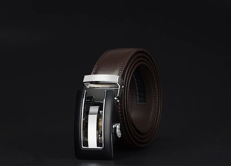 COWATHER 2021 Genuine Leather belts for men High quality brown black color metal automatic buckle Strap male Jeans cowboy CZ045