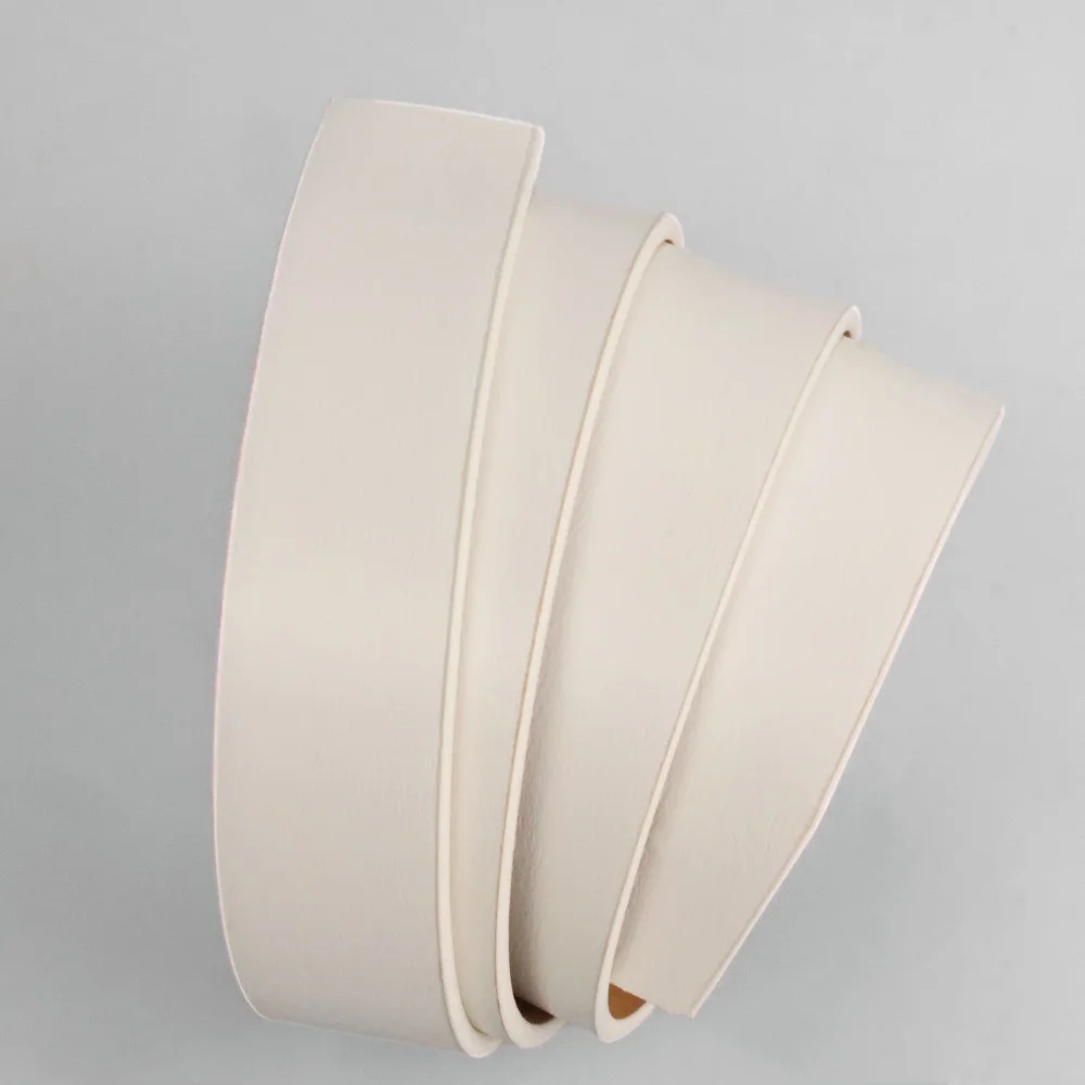 3.5cm New Men's Genuine Leather Belts Automatic Buckle Belts Men Fashion No Buckle Belts High Quality White Waistband