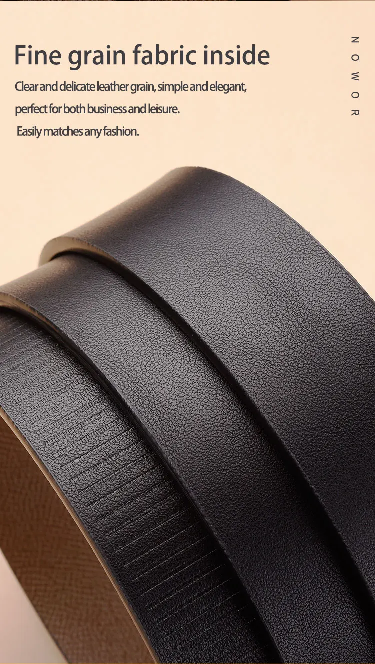 Men's Fashion Belt New High-Quality Toothless Automatic Buckle Men's Fashion Wear-Resistant Belt