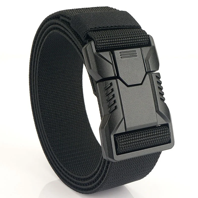 1Pcs Men's Canvas Belt - Sporty Style, Quick Release Plastic Buckle, Casual Training and Jeans Accessories