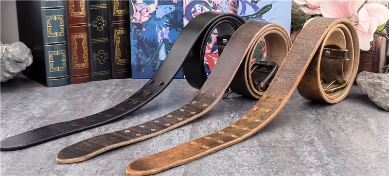 38MM Double Pin Belt Buckle Genuine Leather Belt For Men Jeans Leather Belt Men Ceinture Western Cowboy Waist Belt Man MBT0038