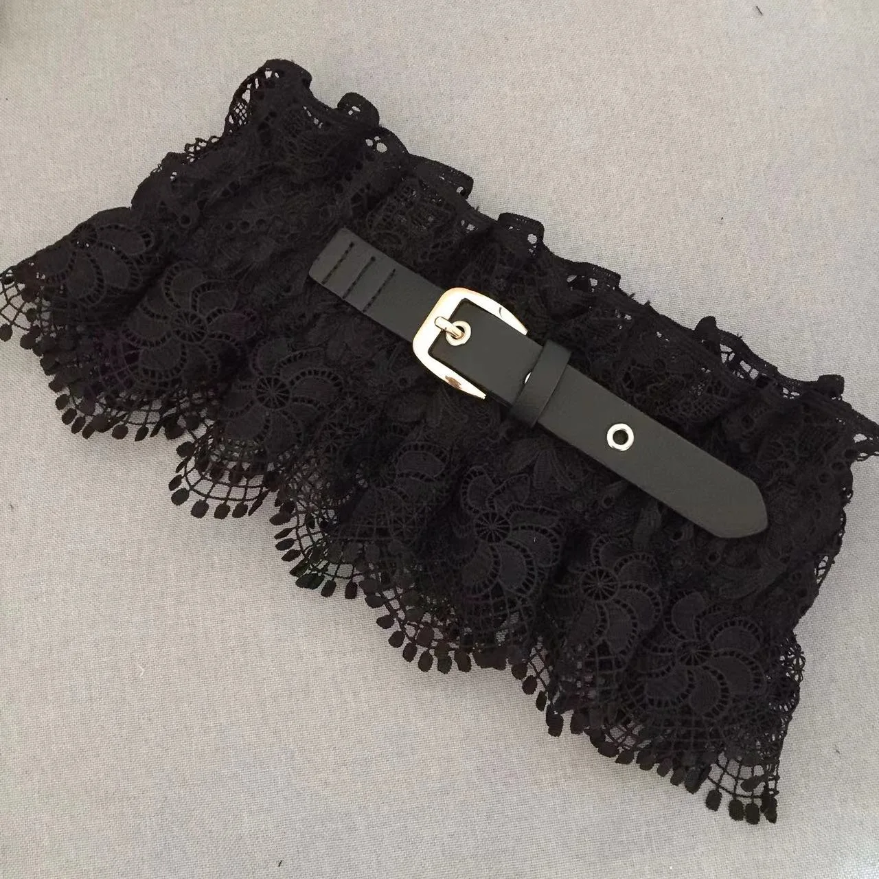 2024 Lace Ladies Dress Wide Belt Elastic Vintage Buckle Leather Wide Fashion Wild Pin Buckle Women's Belt Waist Seal Belt