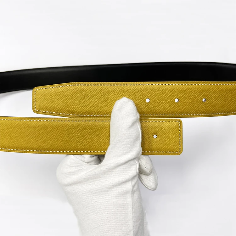 2026 WITHOUT BUCKLE Ciartuar for men women 3.2cm 19 colors belt high quality cowskin genuine leather two sides