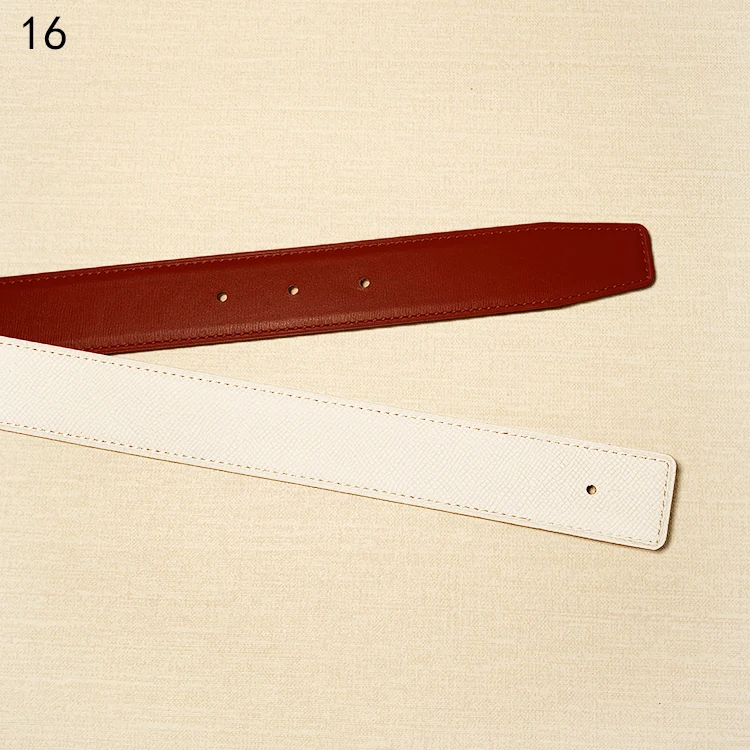 2026 WITHOUT BUCKLE Ciartuar for men women 3.2cm 19 colors belt high quality cowskin genuine leather two sides