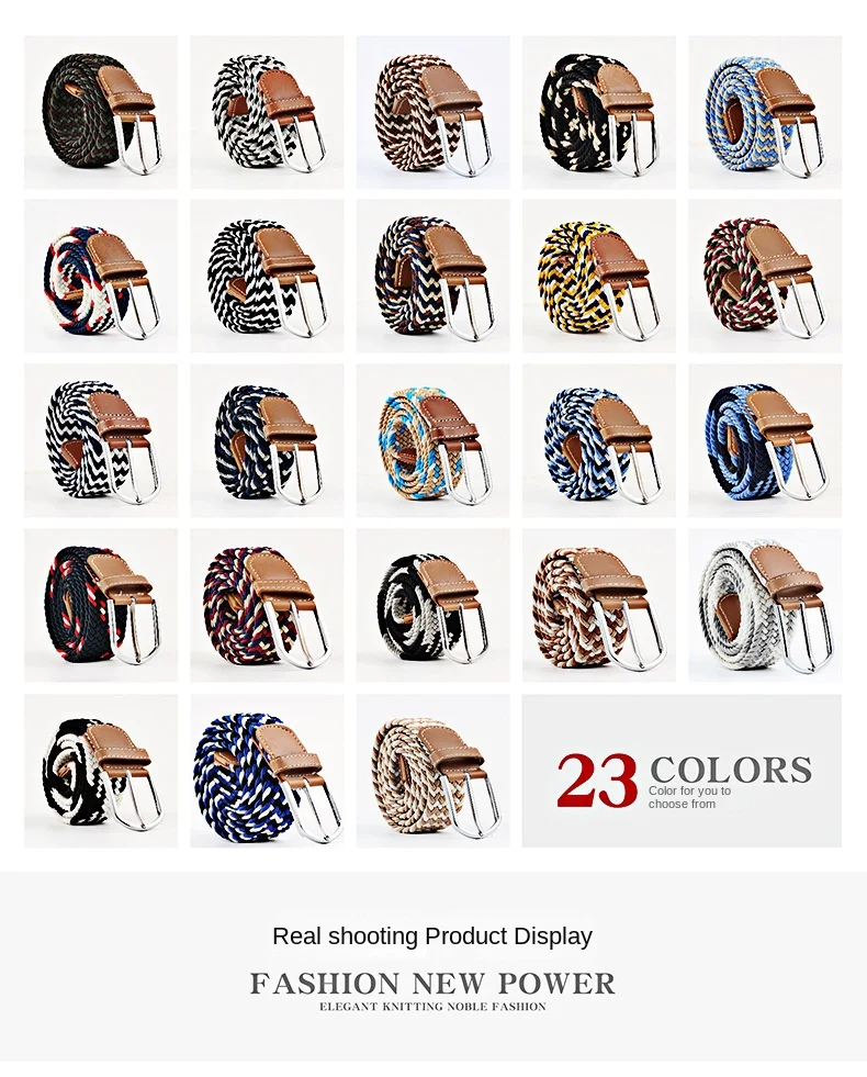 Universal Canvas Belt Elastic Woven Women Belt Jeans Needle Buckle Belt for Men Outdoor - for Jeans Adjustable Waist Belt