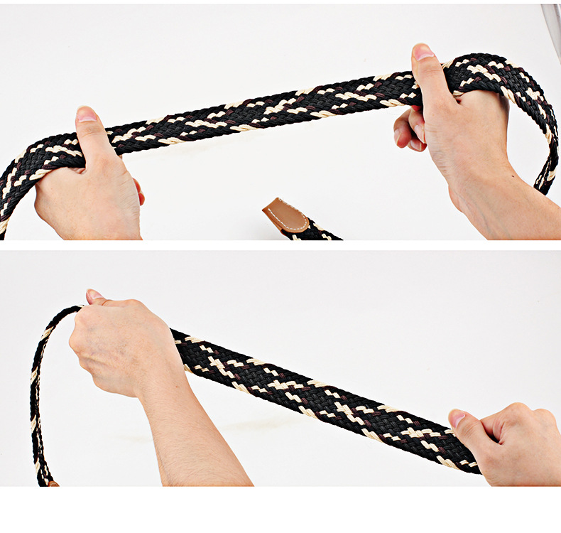 Universal Canvas Belt Elastic Woven Women Belt Jeans Needle Buckle Belt for Men Outdoor - for Jeans Adjustable Waist Belt
