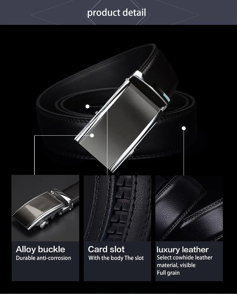 COWATHER 2021 newest cow genuine Leather Belts for Men High Quality Male luxury Brand jeans Automatic Ratchet Buckle 110-130cm
