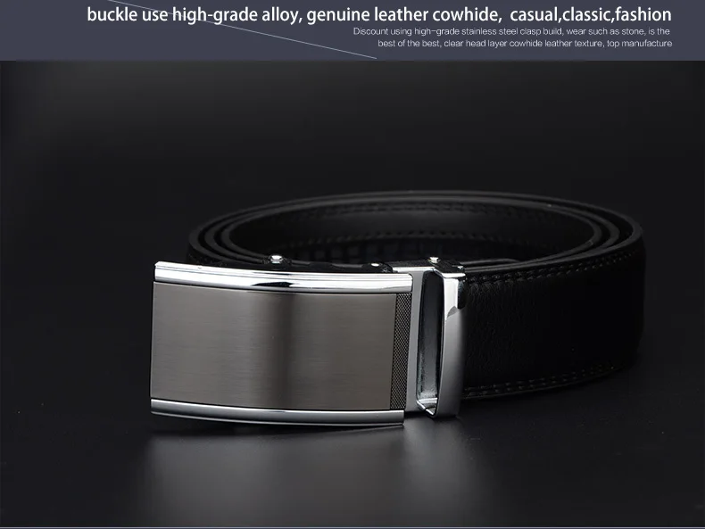 COWATHER 2021 newest cow genuine Leather Belts for Men High Quality Male luxury Brand jeans Automatic Ratchet Buckle 110-130cm