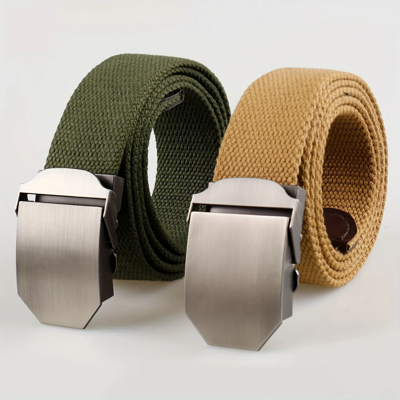 New Men's Belt Universal Simple Outdoor Casual Jeans Waist Belt Breathable Waist Belt Alloy Buckle Weaving Wear resistant Belts