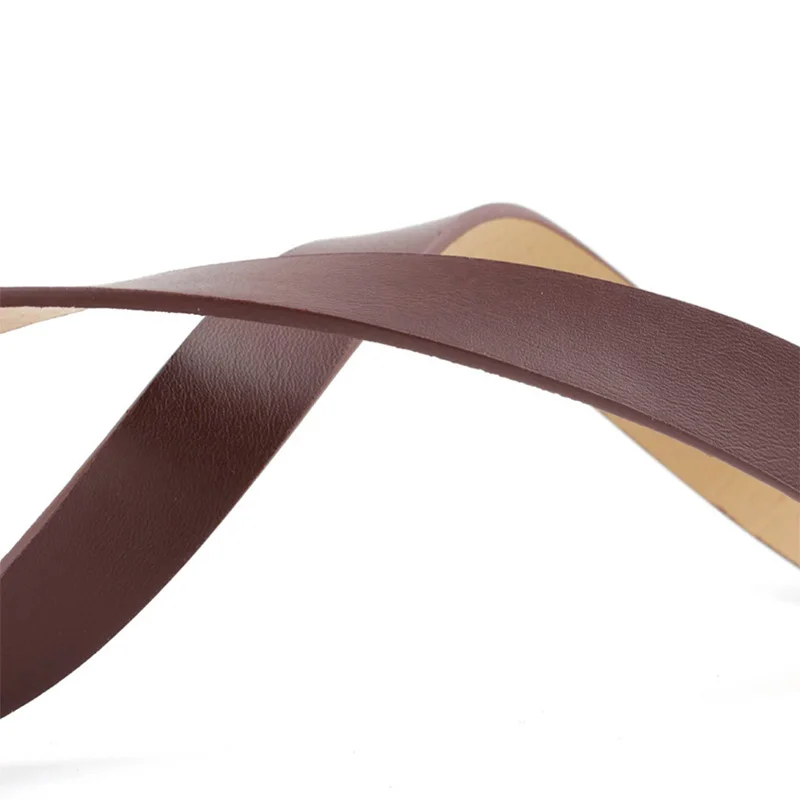 1.8cm Thin Leather Belt Women Waistbands Fashion Silver Triangle Snap Buckle Belt Ladies Decoration Waist band Ladies Silm Belt