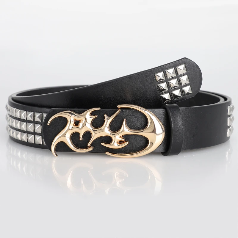 New Stylish Irregular Alloy Buckle Waist Belt, Casual Retro Punk Y2k Belt ，For Men Women Trendy Accessory Belts ，For Ideal Gifts