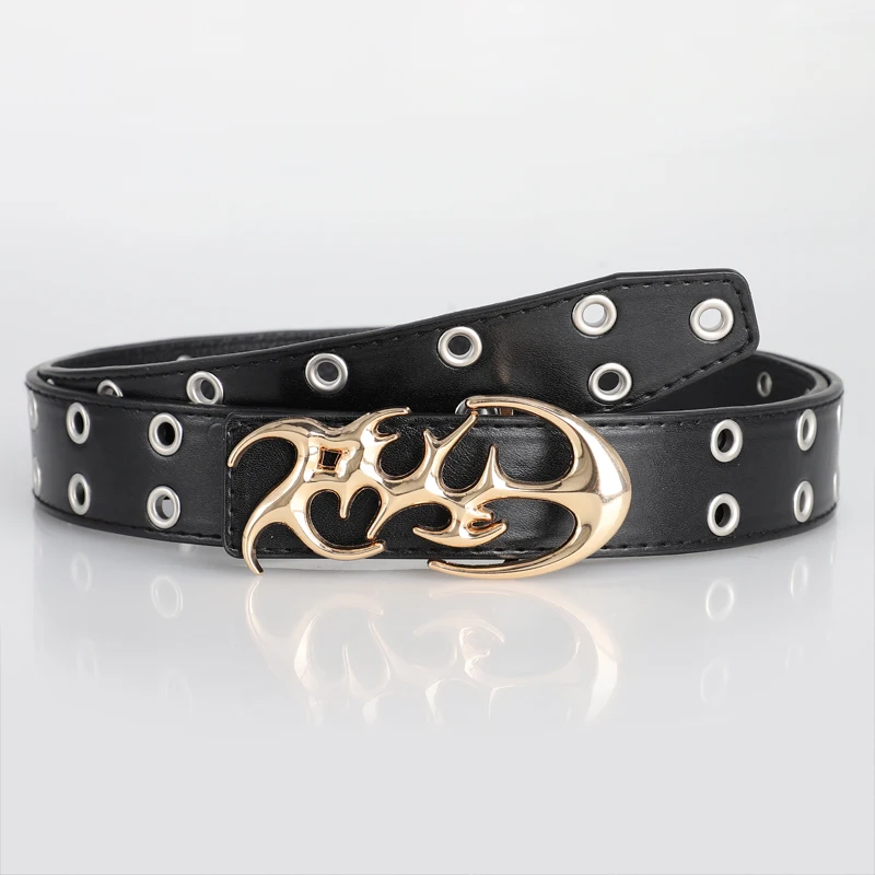 New Stylish Irregular Alloy Buckle Waist Belt, Casual Retro Punk Y2k Belt ，For Men Women Trendy Accessory Belts ，For Ideal Gifts