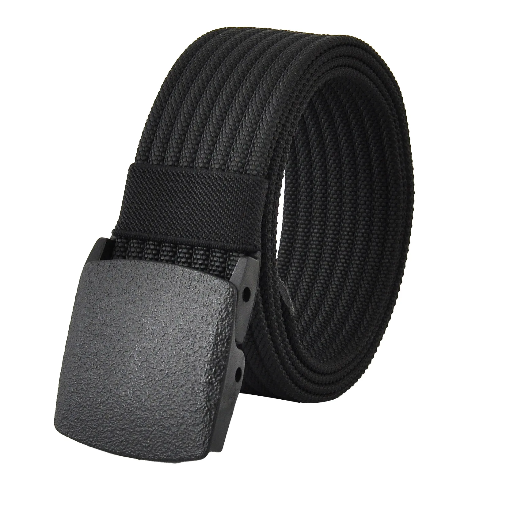 Men Belts Fashion Unisex Jeans Belts Adjustable Belt Men Outdoor Travel Tactical Waist Belt with Plastic Buckle for Pants 120cm