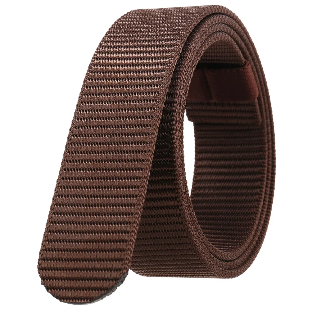 Unisex Canvas No Buckle Belt High Quality Outdoor Mountaineering Multifunctional Tactical Nylon Men Women Trouser Belt 3.4cm