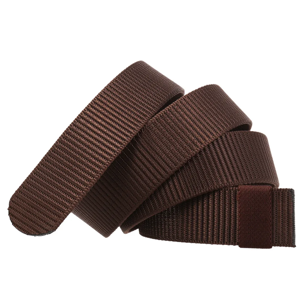 Unisex Canvas No Buckle Belt High Quality Outdoor Mountaineering Multifunctional Tactical Nylon Men Women Trouser Belt 3.4cm