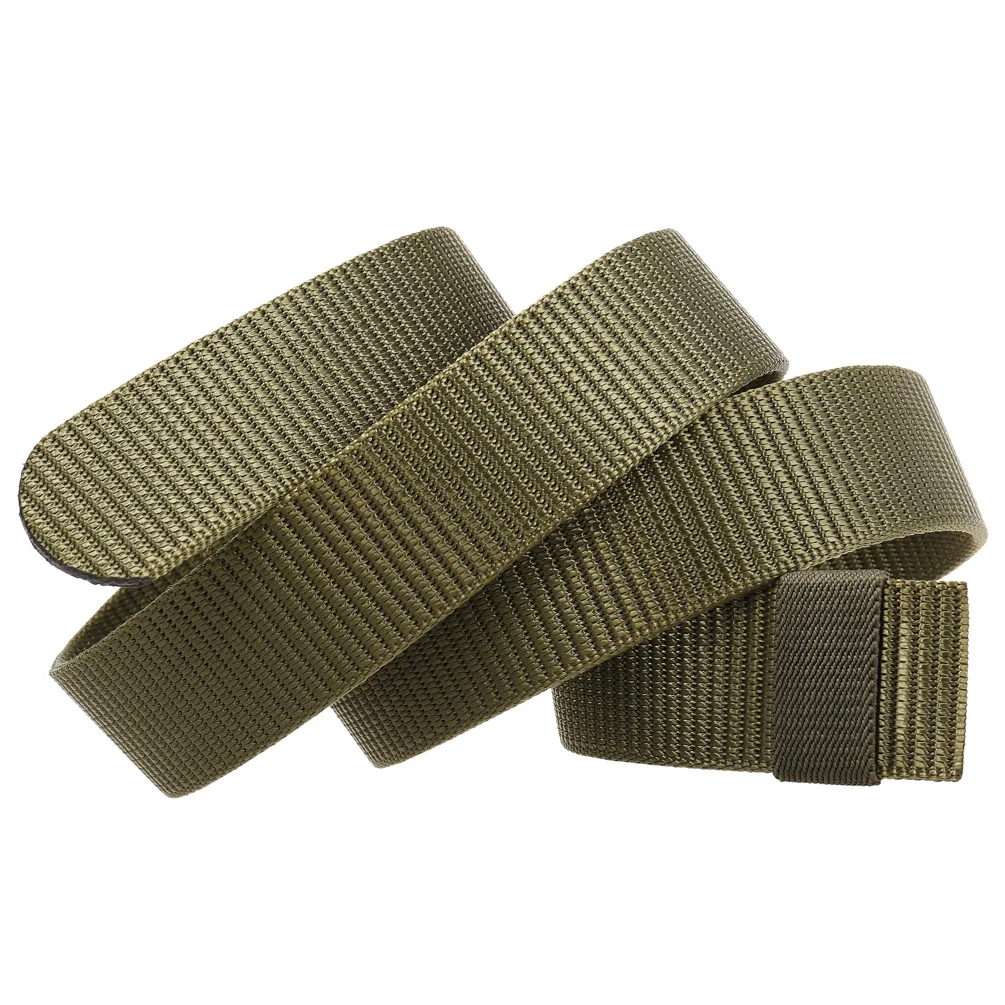 Unisex Canvas No Buckle Belt High Quality Outdoor Mountaineering Multifunctional Tactical Nylon Men Women Trouser Belt 3.4cm