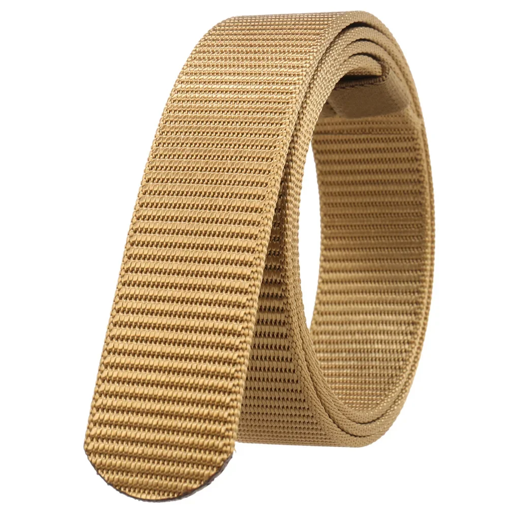 Unisex Canvas No Buckle Belt High Quality Outdoor Mountaineering Multifunctional Tactical Nylon Men Women Trouser Belt 3.4cm