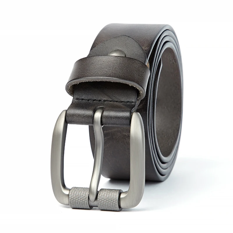 MEDYLA Men's Leather Belt Vintage Pin Buckle Natural Skin Waistband Strap Jeans Belt For Male Cowhide Belt Delivery In 24 Hours