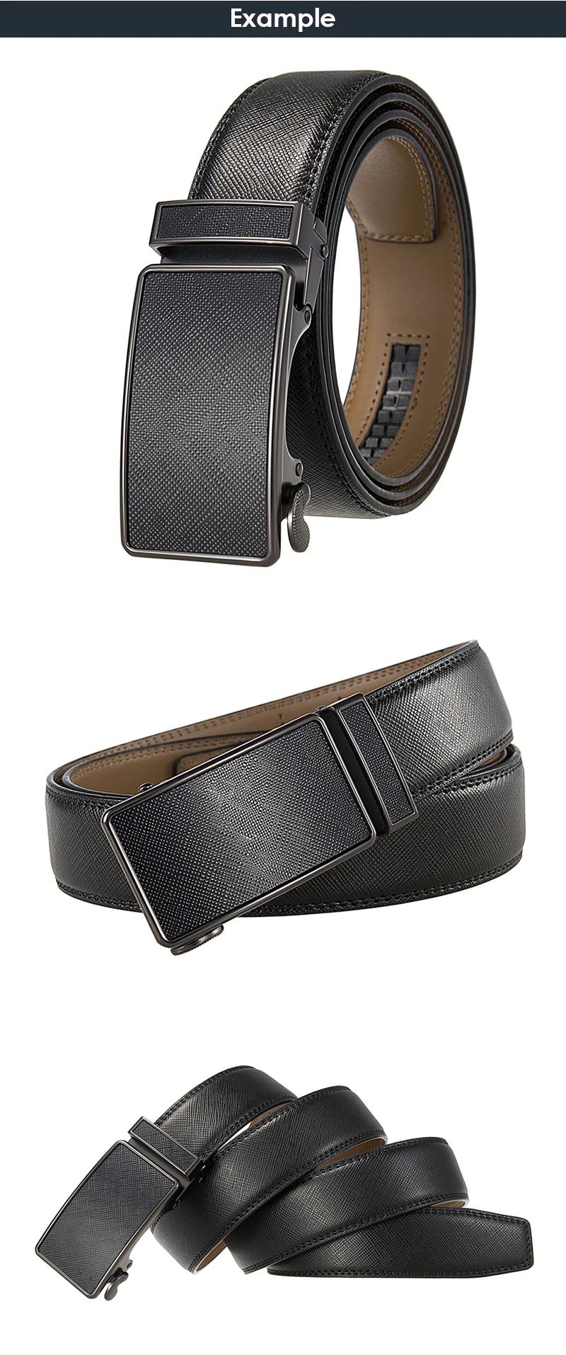 VATLTY 35mm Belt Strip for Men Premium Cowhide Fashion Trouser Girdle Non-Perforated 3.5cm Belt Without Buckle Leather Belt Male