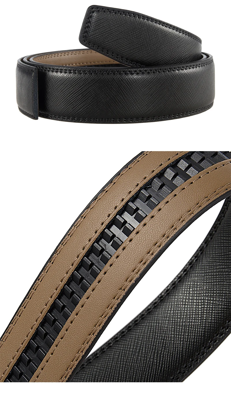 VATLTY 35mm Belt Strip for Men Premium Cowhide Fashion Trouser Girdle Non-Perforated 3.5cm Belt Without Buckle Leather Belt Male