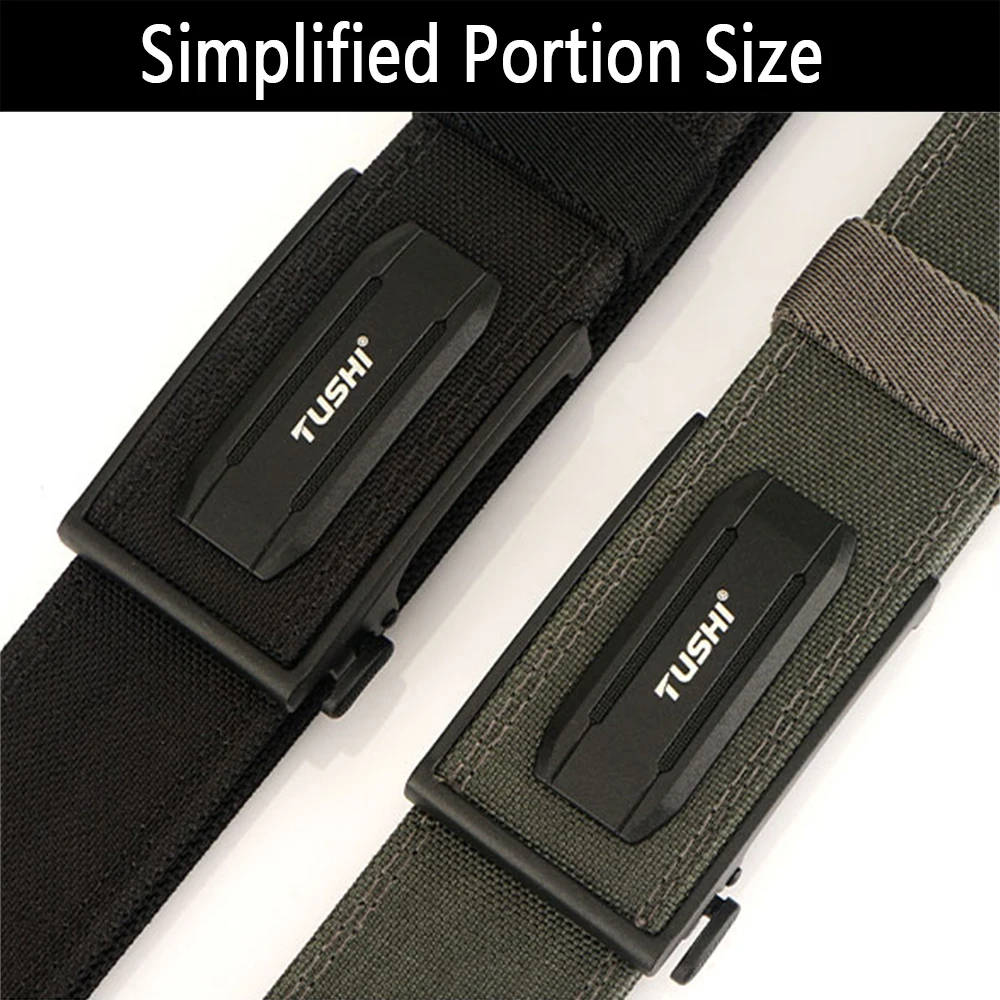 TUSHI New Hard Gun Belt for Men and Women Alloy Automatic Buckle Tactical IPSC Outdoor Belt 1100D Nylon Military Belt Male