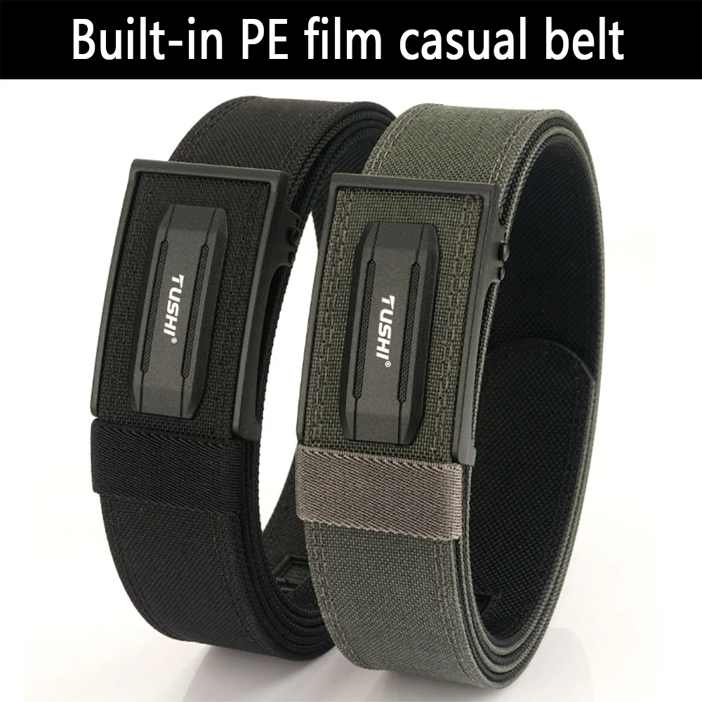 TUSHI New Hard Gun Belt for Men and Women Alloy Automatic Buckle Tactical IPSC Outdoor Belt 1100D Nylon Military Belt Male